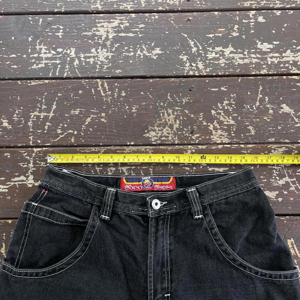 (32) Vintage 90s Y2K JNCO Jeans Jean Shorts Jorts Baggy Cargo Rave Skate 2000s - Picture 5 of 8